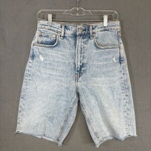 Size 27 Rag & Bone Raw Hem Mallory Vintage Mid Rise Denim Bermuda Shorts